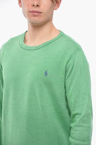 Crew Neck Brushed Cotton Sweatshirt