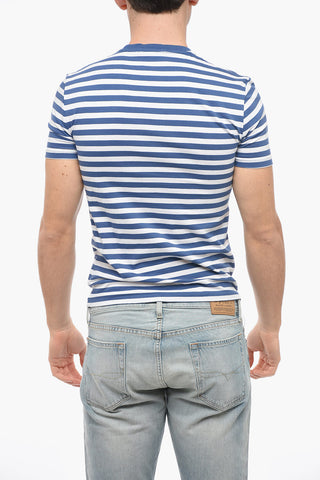 T-Shirt Slim Fit in Cotone a Righe Awning
