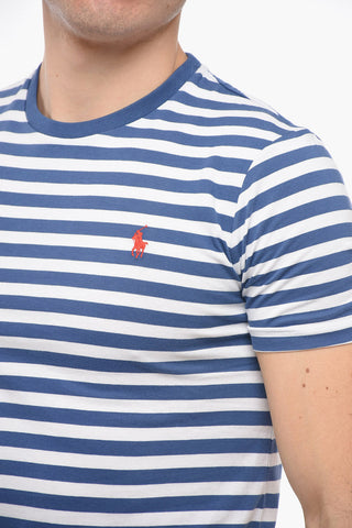 T-Shirt Slim Fit in Cotone a Righe Awning