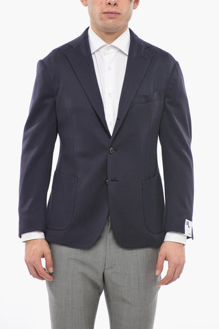 Cotton Blend Half-lined Blazer with Patch Pocket