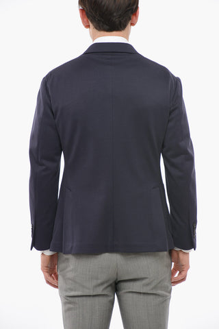 Cotton Blend Half-lined Blazer with Patch Pocket