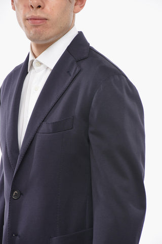 Cotton Blend Half-lined Blazer with Patch Pocket