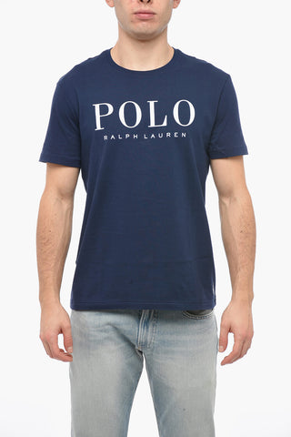 T-Shirt Girocollo Slim Fit con Logo Stampato