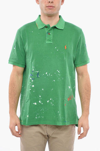Piquet Cotton Classic Fit Polo with Vintage Effect