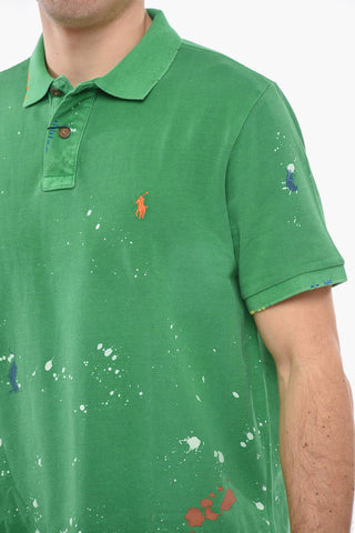 Piquet Cotton Classic Fit Polo with Vintage Effect