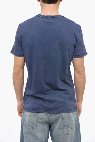 T-Shirt Girocollo in Cotone con Taschino