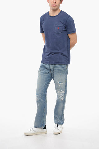 T-Shirt Girocollo in Cotone con Taschino