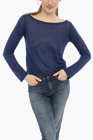 Side Split Crew-Neck T-shirt