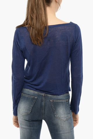 Side Split Crew-Neck T-shirt