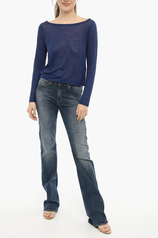 Side Split Crew-Neck T-shirt