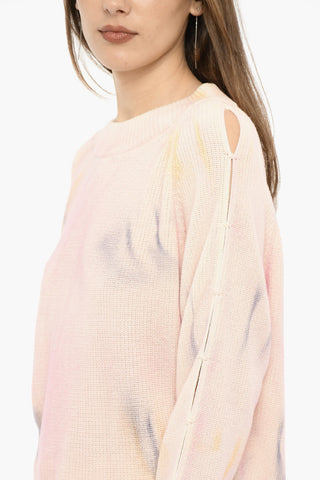 Maglia Girocollo con Dettagli Sfumati