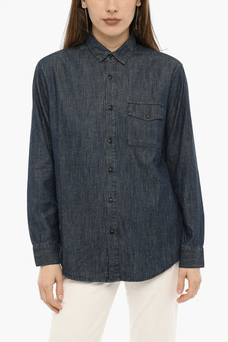 Denim CHAMBRAY Overshirt with Breast Pocket