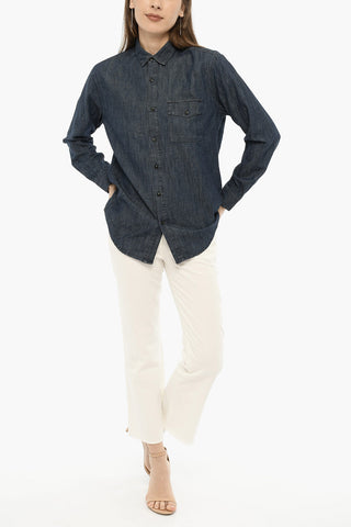 Denim CHAMBRAY Overshirt with Breast Pocket
