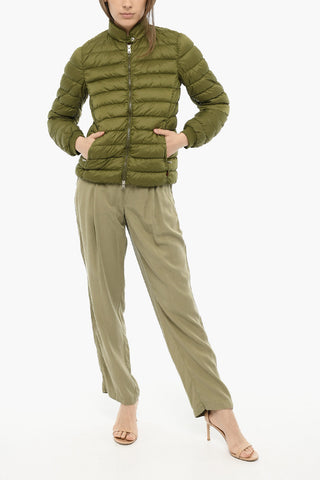 Solid Color MAYFLOWER Lightweight Down Jacket with Zipped Closure