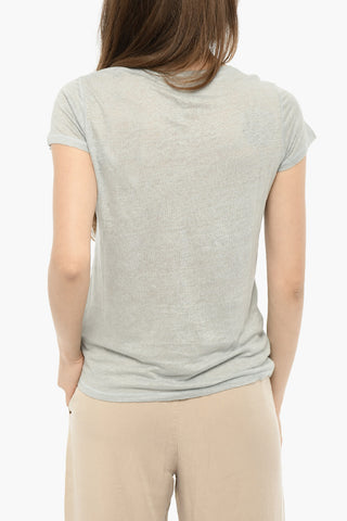Solid Color Linen T-Shirt