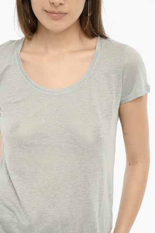Solid Color Linen T-Shirt