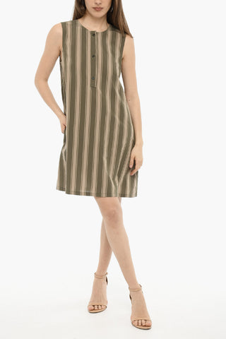 Vestito Shift SCULLY a Righe Pencil con 3-Bottoni