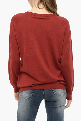 Maglia Leggera Girocollo con Tasche Laterali