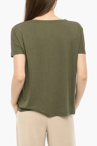 T-Shirt Girocollo in Tinta Unita