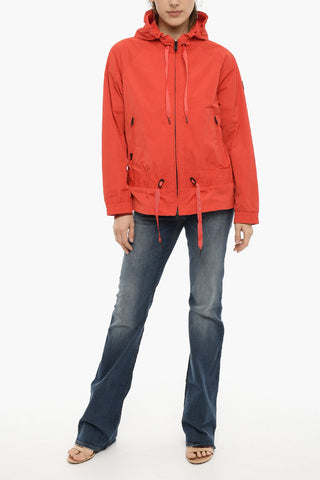 Hooded ERIE Windbreaker Jacket with Ruched Details
