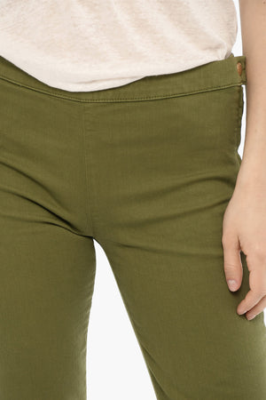 Turn-Up Hem Shorts with Gold Closure