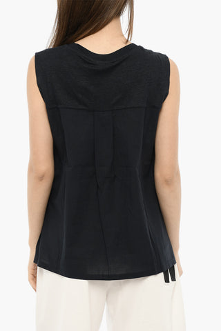 Tanktop aus Doppelstoff mit Rundhalsausschnitt