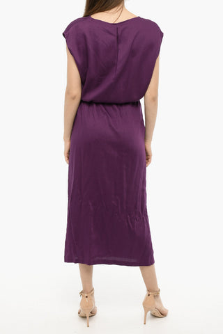 Twill Maxi Dress in Solid Color