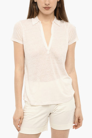 Linen Sheer Polo shirt
