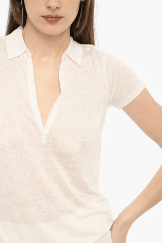 Linen Sheer Polo shirt