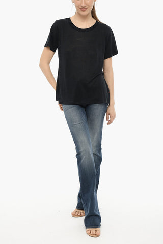 T-shirt Girocollo MIXED In Doppio Tessuto
