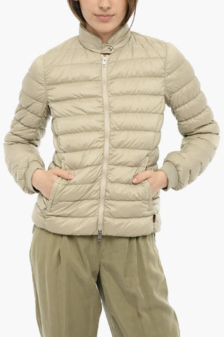 Solid Color MAYFLOWER Lightweight Down Jacket with Zipped Closure