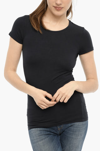 Solid Color Crew-Neck T-shirt