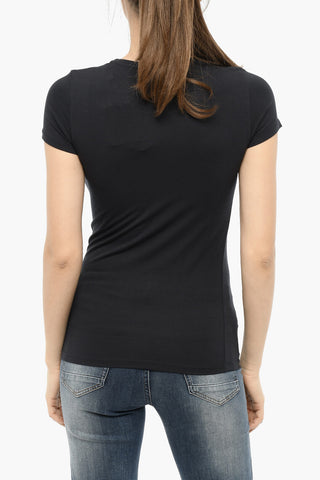 Solid Color Crew-Neck T-shirt