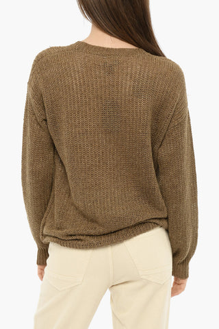 Linen Crew-Neck Sweater