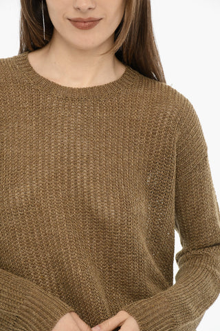 Linen Crew-Neck Sweater