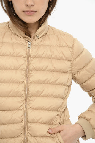 Solid Color MAYFLOWER Lightweight Down Jacket with Zipped Closure