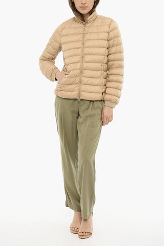 Solid Color MAYFLOWER Lightweight Down Jacket with Zipped Closure