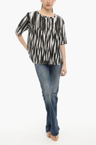 Bluse aus Popeline mit Verlaufseffekt