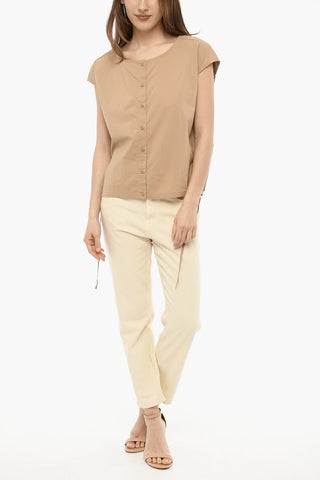 Cotton Popeline Blouse with Laces