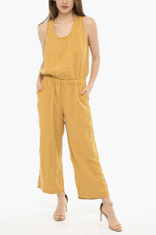 Cut Out Details Back SUMMER FLUID Flared Jumpsuit