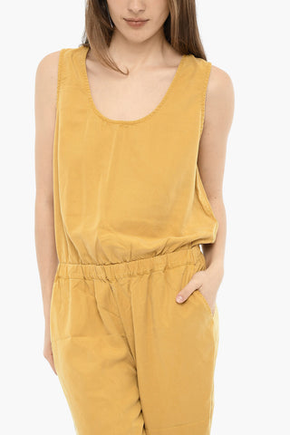 Cut Out Details Back SUMMER FLUID Flared Jumpsuit