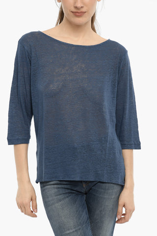 3/4 Sleeve Lightweight Linen T-shirt
