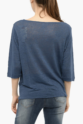 3/4 Sleeve Lightweight Linen T-shirt
