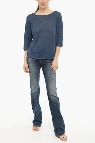 3/4 Sleeve Lightweight Linen T-shirt