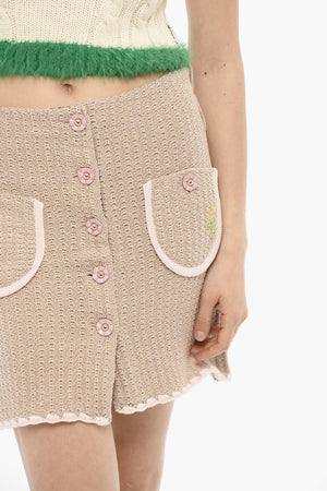 Mini Gonna CHIARA In Lurex con Bottoni Ornamentali