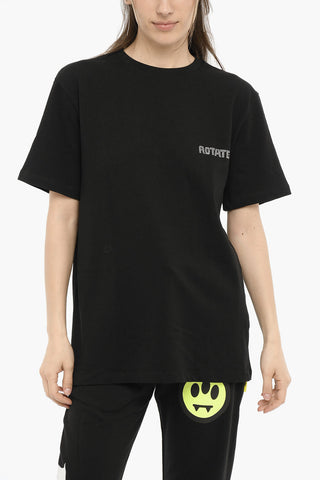 Organic Cotton BOXY Crew-Neck T-shirt with Cut-Out Details on the Back