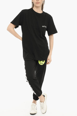 Organic Cotton BOXY Crew-Neck T-shirt with Cut-Out Details on the Back