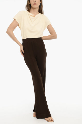 Ribbed SOLAIMA Boot Cut Pants