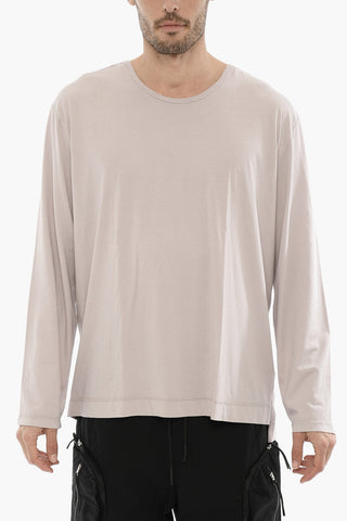 Solid Color Long Sleeved Crew-neck T-Shirt