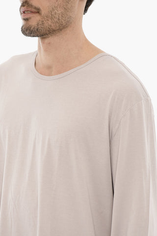 Solid Color Long Sleeved Crew-neck T-Shirt